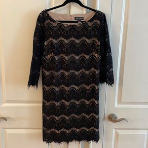 Black lace cocktail dress